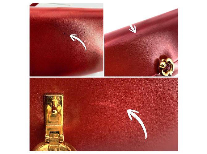 Gucci Vintage roter Leder Umhängetasche - Ansicht 6