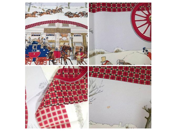 Hermès carré “L'Hiver en Poste” Multicolore - vista 11