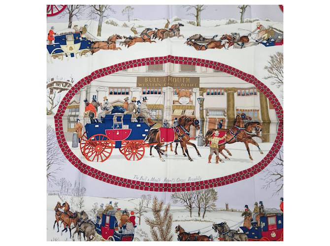 Hermès carré “L'Hiver en Poste” Multicolore - vista 3