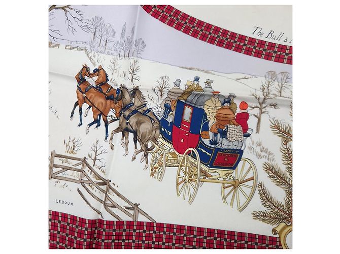 Hermès carré “L'Hiver en Poste” Multicolore - vista 6