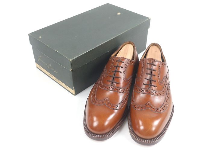 Autre Marque Vollleder Brogue Schnürschuhe Francesco Benigno Braun - Ansicht 2