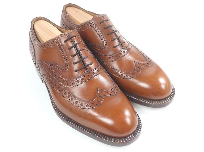 Autre Marque Vollleder Brogue Schnürschuhe Francesco Benigno Braun - Ansicht 3