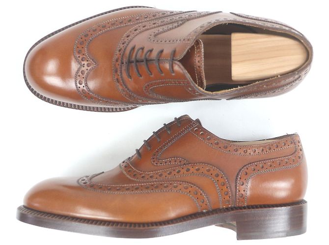 Autre Marque Vollleder Brogue Schnürschuhe Francesco Benigno Braun - Ansicht 4