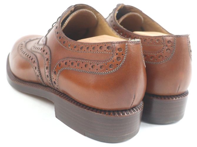Autre Marque Vollleder Brogue Schnürschuhe Francesco Benigno Braun - Ansicht 6