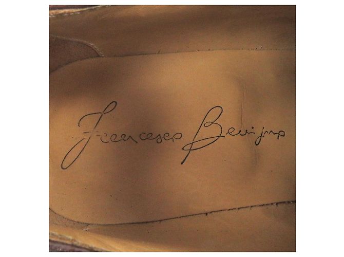 Autre Marque Vollleder Brogue Schnürschuhe Francesco Benigno Braun - Ansicht 7