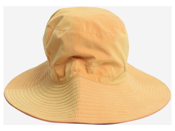 Hermès Cappello a secchiello in nylon arancione - vista 2