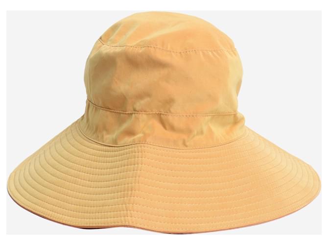 Hermès Cappello a secchiello in nylon arancione - vista 3