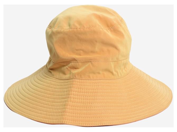 Hermès Cappello a secchiello in nylon arancione - vista 4