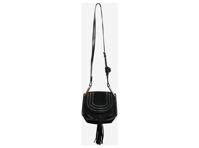 Chloé Piccola borsa in suede nera Hudson - vista 2