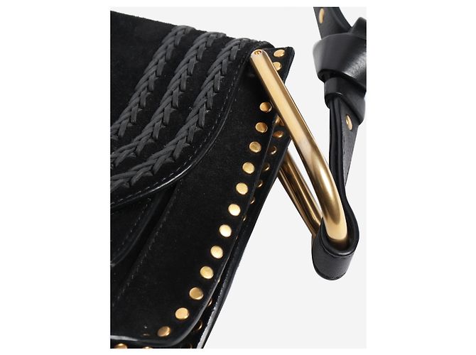 Chloé Piccola borsa in suede nera Hudson - vista 4