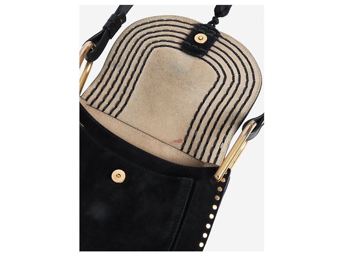 Chloé Piccola borsa in suede nera Hudson - vista 6