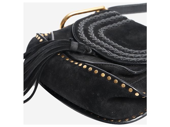 Chloé Piccola borsa in suede nera Hudson - vista 9