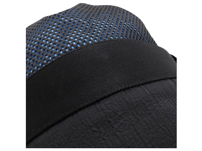 Borsa a Spalla in Nylon Mesh Bottega Veneta Nero Blu - vista 5