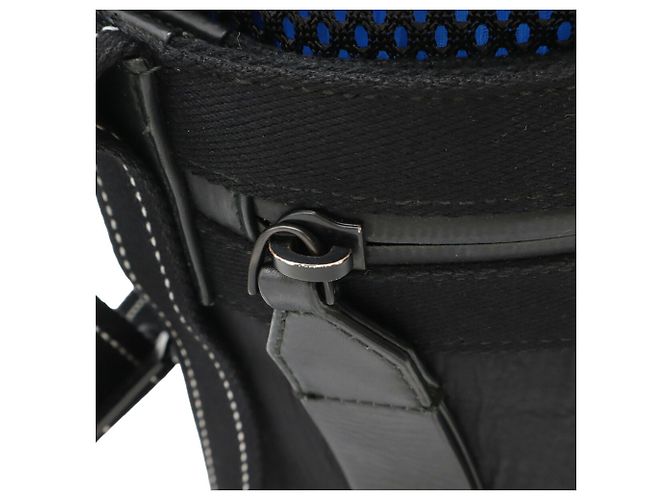 Borsa a Spalla in Nylon Mesh Bottega Veneta Nero Blu - vista 6