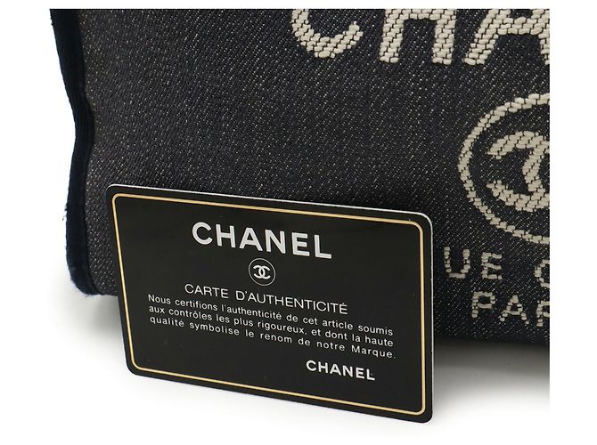 Borsa da bowling Chanel Deauville in blu navy - vista 10