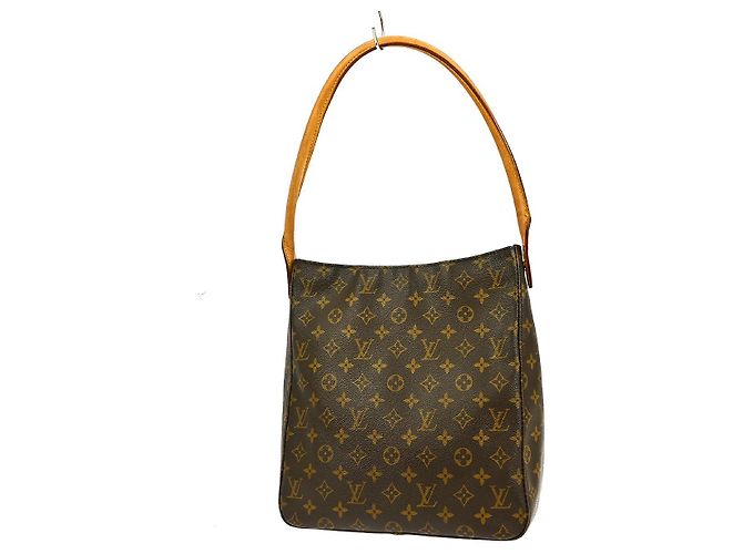 Borsa Looping Louis Vuitton in tela Monogram GM Marrone - vista 2
