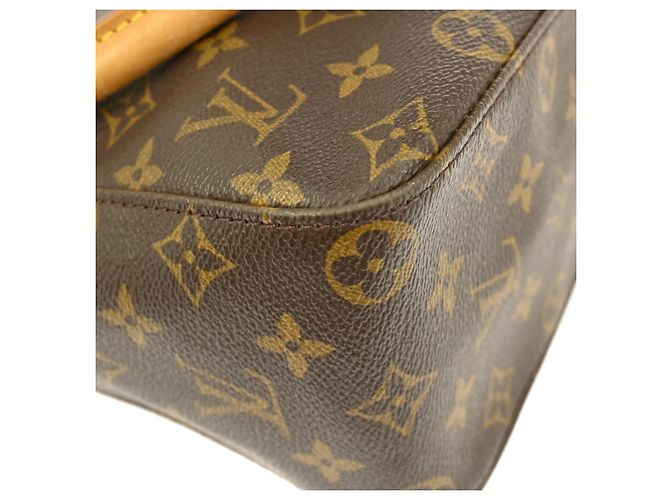 Borsa Looping Louis Vuitton in tela Monogram GM Marrone - vista 7