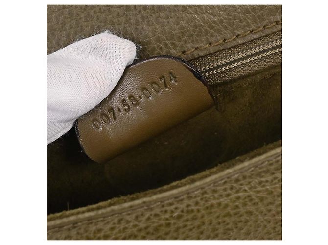 Gucci Vintage Leather Verde - vista 4