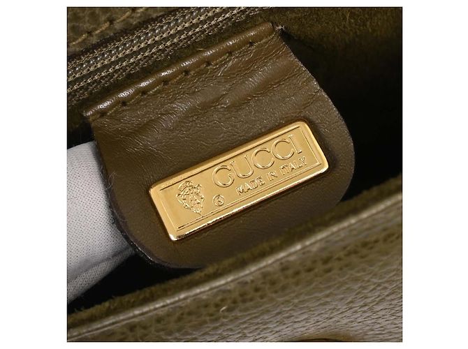 Gucci Vintage Leather Verde - vista 5