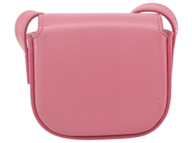 Céline Borsa a Spalla Celine Triomphe in Pelle di Vitello Liscia Mini Rosa - vista 2