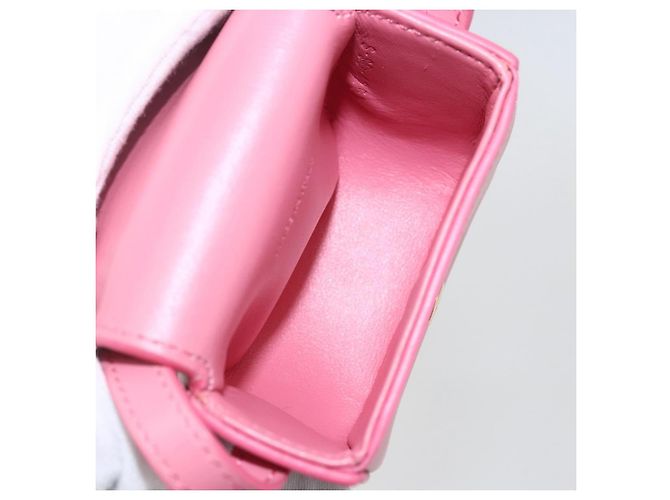 Céline Borsa a Spalla Celine Triomphe in Pelle di Vitello Liscia Mini Rosa - vista 5