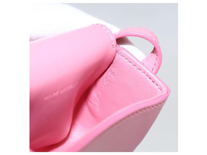 Céline Borsa a Spalla Celine Triomphe in Pelle di Vitello Liscia Mini Rosa - vista 7