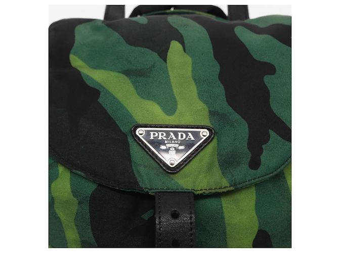 Prada Camouflage Backpack Tessuto Medium Green - view 6