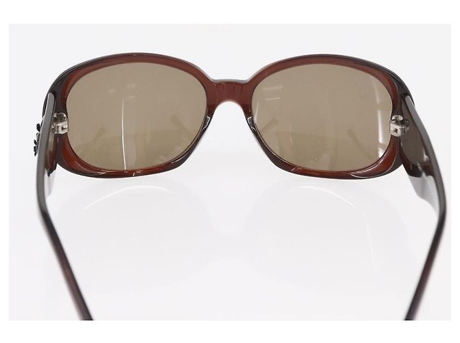 Gafas de sol Camélia de plástico de Chanel Castaño - vista 2