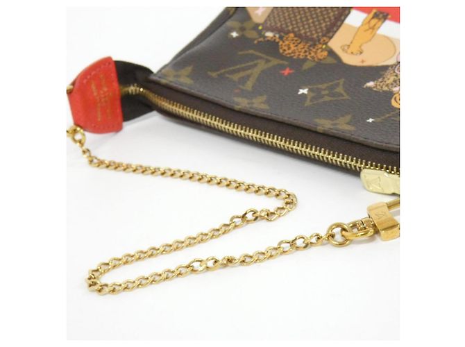 Mini Pochette Accessori Monogramma Louis Vuitton Marrone - vista 9
