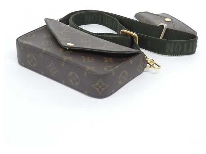Louis Vuitton Monogram Multi Pochette Felicie M80091 Marrone Cachi Monogramma - vista 3
