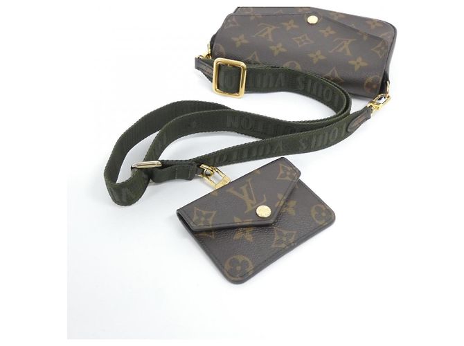 Louis Vuitton Monogram Multi Pochette Felicie M80091 Marrone Cachi Monogramma - vista 6