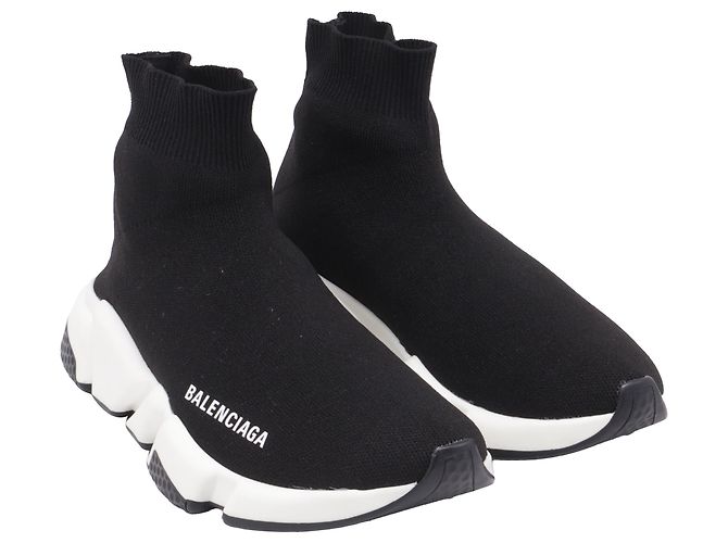 Balenciaga Speed Trainer Schuhe aus schwarzem Polyester - Ansicht 2