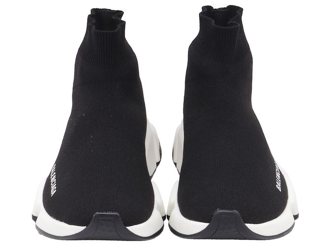 Balenciaga Speed Trainer Schuhe aus schwarzem Polyester - Ansicht 3