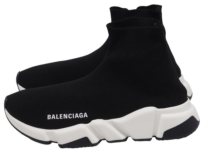 Balenciaga Speed Trainer Schuhe aus schwarzem Polyester - Ansicht 5