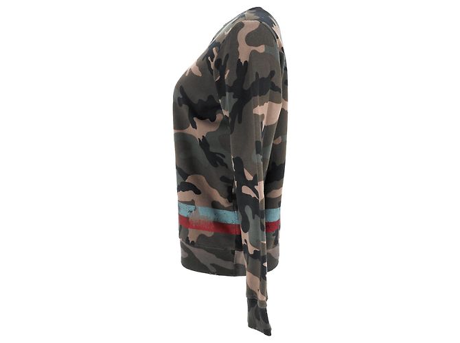 Camouflage-Used Sweatshirt aus khakifarbenem Baumwollstoff von Valentino Garavani - Ansicht 2