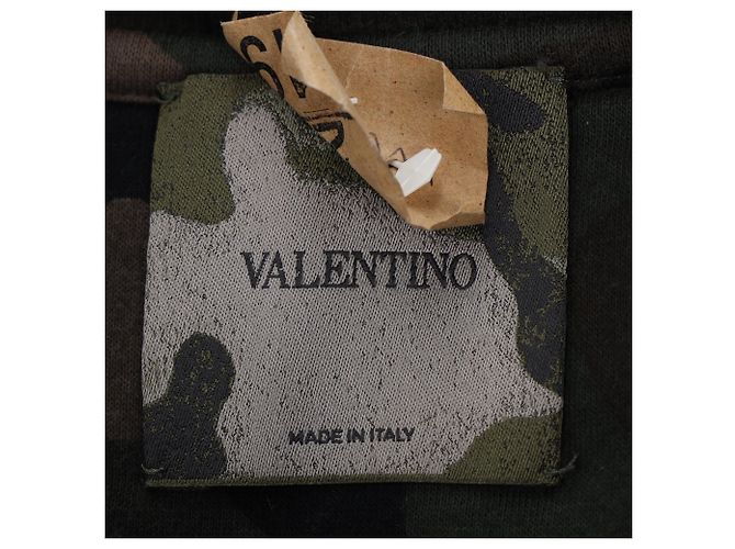 Camouflage-Used Sweatshirt aus khakifarbenem Baumwollstoff von Valentino Garavani - Ansicht 4