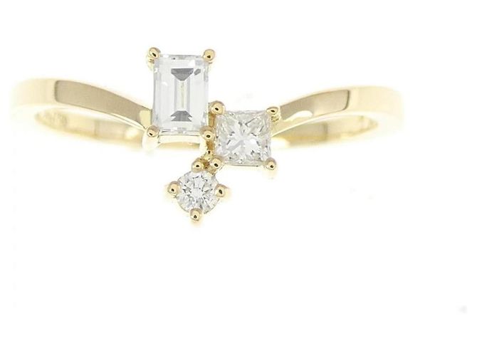 Autre Marque AHKAH Mosaic Solana 750 Gelbgold Diamantring Golden - Ansicht 2