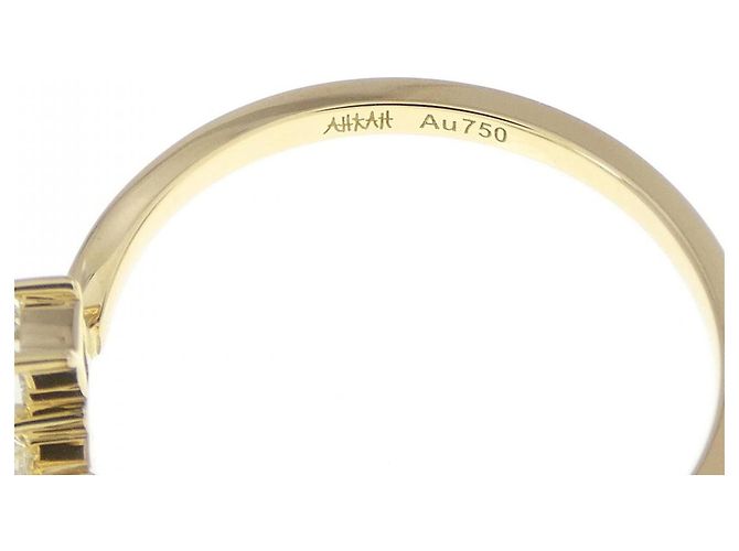 Autre Marque AHKAH Mosaic Solana 750 Gelbgold Diamantring Golden - Ansicht 4