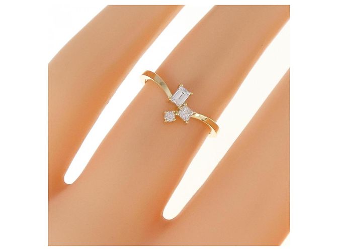 Autre Marque AHKAH Mosaic Solana 750 Gelbgold Diamantring Golden - Ansicht 5