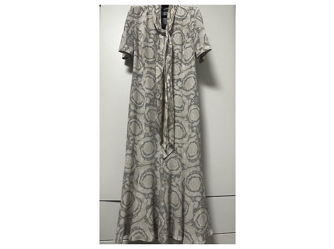 Vestido Quimono Barocco Versace Gris Blanco roto - vista 2