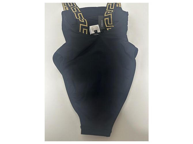Bañador negro Greca de Versace Dorado - vista 7