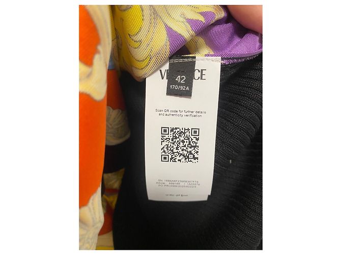 Versace Barocco Goddess Strickkleid Mehrfarben - Ansicht 10