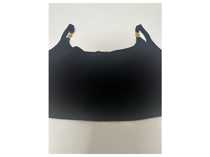 Top de punto negro Versace - vista 3