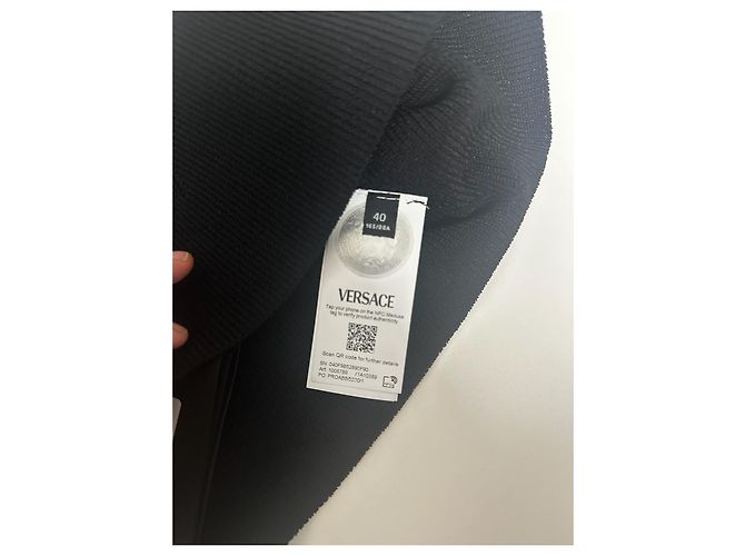 Top de punto negro Versace - vista 5