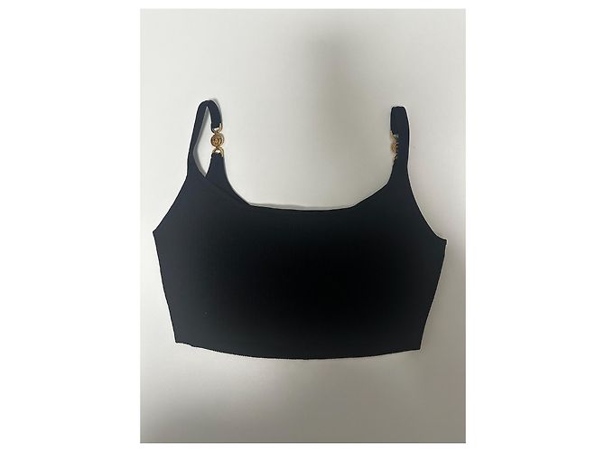 Top de punto negro Versace - vista 6