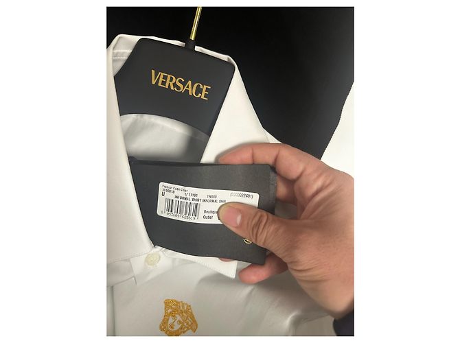 Weißes Formelles Hemd von Versace Golden - Ansicht 8