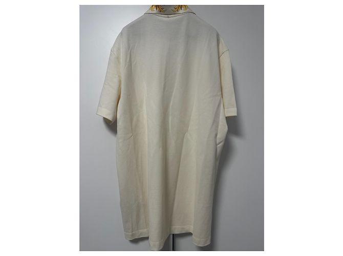 Polo bianco crema Versace D'oro - vista 8