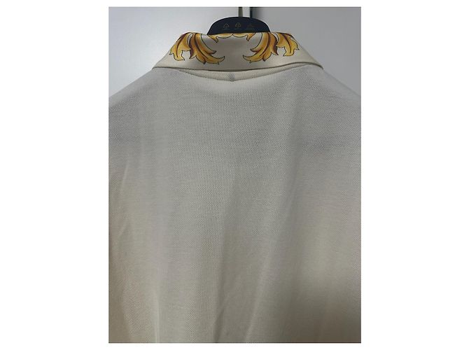 Polo bianco crema Versace D'oro - vista 9