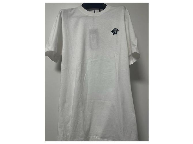 T-shirt Bianca Versace Bianco Blu navy - vista 2