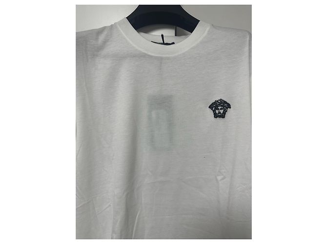 T-shirt Bianca Versace Bianco Blu navy - vista 3